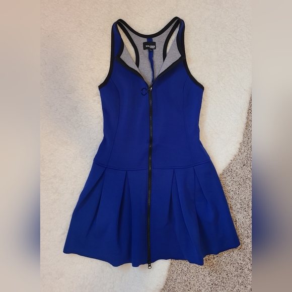 Wilfred Free Scuba Royal Blue Fit and Flare Dress - Picture 2 of 4